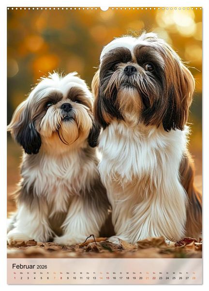 Produktbild: Shih Tzu - immer im Mittelpunkt (hochwertiger Premium Wandkalender 2026 DIN A2 hoch), Kunstdruck in Hochglanz