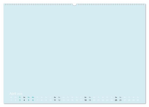 Produktbild: Bastelkalender - hell Blau (Wandkalender 2026 DIN A2 quer), CALVENDO Monatskalender