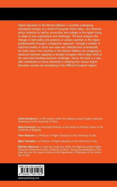 Produktbild: The Re-Institutionalization of Higher Education in the Western Balkans