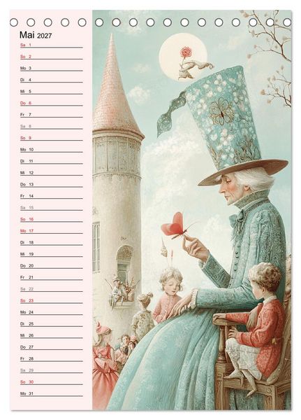Produktbild: Tarot Wunderwelten. Surrealistische und magische Tarot-Kunst (Tischkalender 2027 DIN A5 hoch), CALVENDO Monatskalender