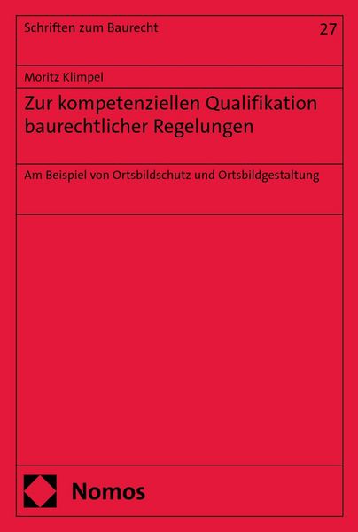 Produktbild: Zur kompetenziellen Qualifikation baurechtlicher Regelungen