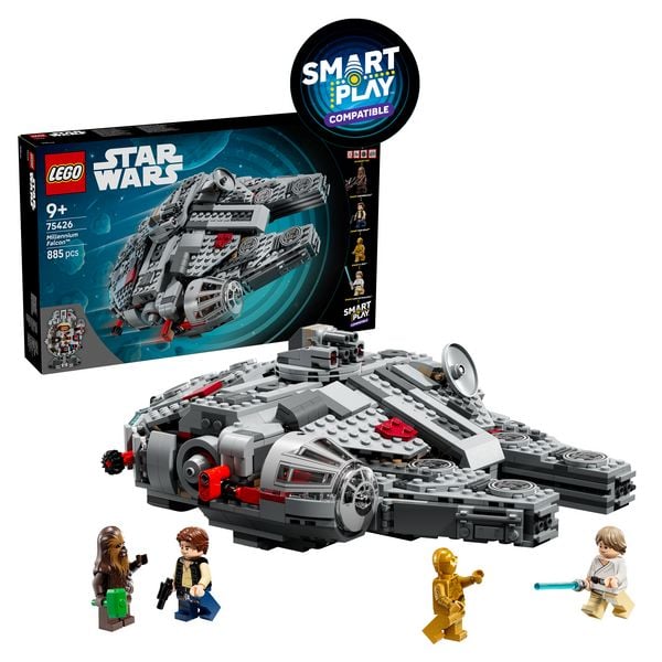 LEGO Star Wars 75426 SMART Play: Millennium Falke Modell, Spielzeug ab 9