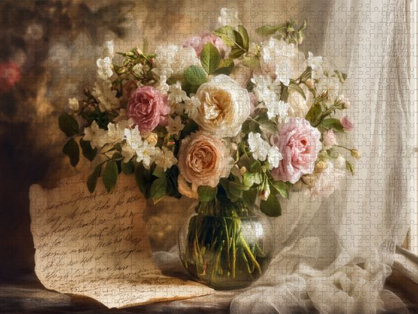 Produktbild: CALVENDO Puzzle Sommerbl&uuml;ten und Silberglanz, ist ein Hauch von Ewigkeit | 1000 Teile Lege-Gr&ouml;&szlig;e 64x48cm Foto-Puzzle f&uuml;r gl&uuml;ckliche Stunden