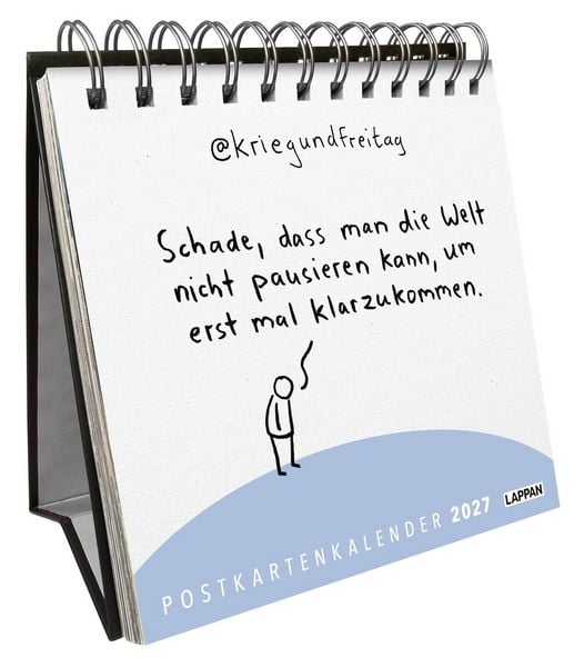 Produktbild: kriegundfreitag: Postkartenkalender 2027