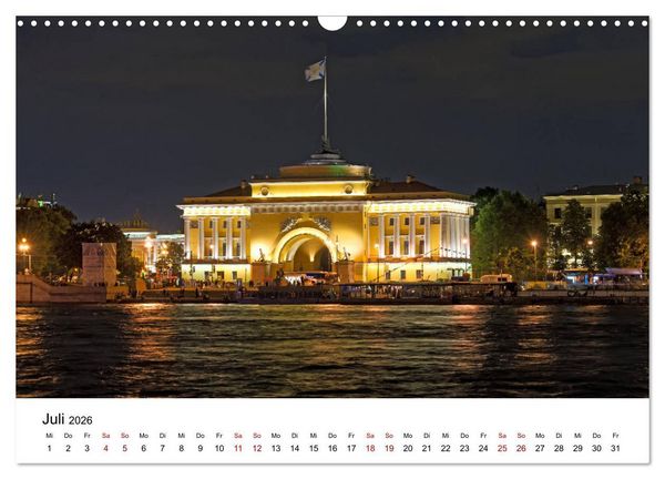 Produktbild: St. Petersburg bei Nacht (Wandkalender 2026 DIN A3 quer), CALVENDO Monatskalender