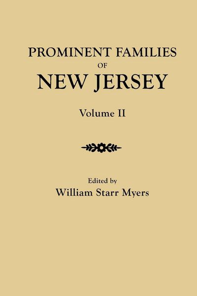 Produktbild: Prominent Families of New Jersey. in Two Volumes. Volume II