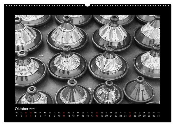 Produktbild: Marokko - Nostalgie in schwarz-weiss (Wandkalender 2026 DIN A2 quer), CALVENDO Monatskalender