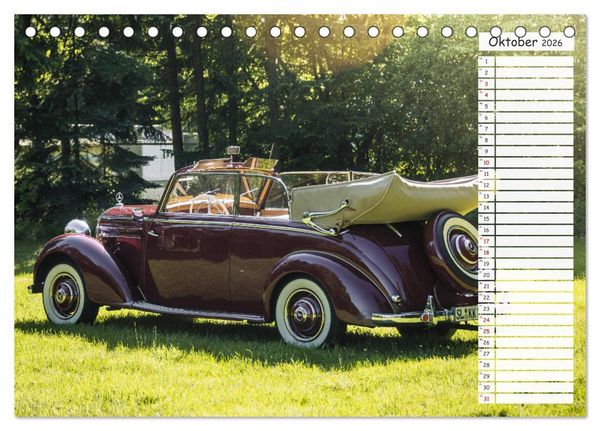 Produktbild: Mercedes Benz 170 Cabriolet (Tischkalender 2026 DIN A5 quer), CALVENDO Monatskalender