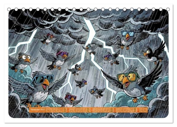 Produktbild: Lustige Sturmv&ouml;gel - Comic (Tischkalender 2027 DIN A5 quer), CALVENDO Monatskalender