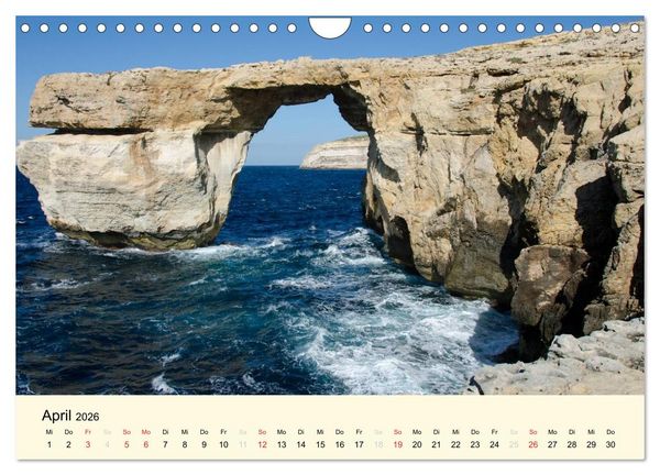 Produktbild: Malta und Gozo, Perlen im Mittelmeer (Wandkalender 2026 DIN A4 quer), CALVENDO Monatskalender