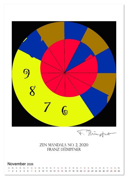 Produktbild: Mandala Artworks - Kunstkalender von Franz Huempfner (Tischkalender 2026 DIN A5 hoch), CALVENDO Monatskalender
