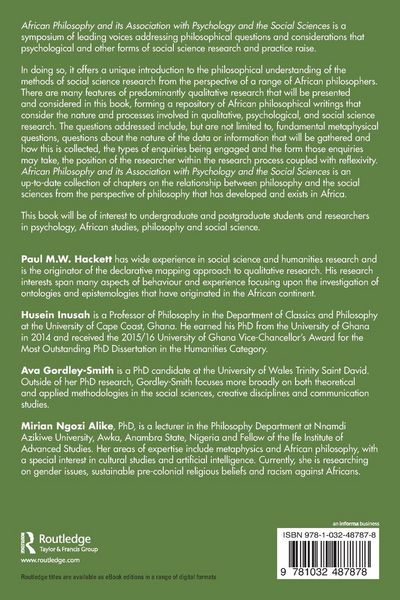 Produktbild: African Philosophy and Its Association with Psychology and the Social Sciences