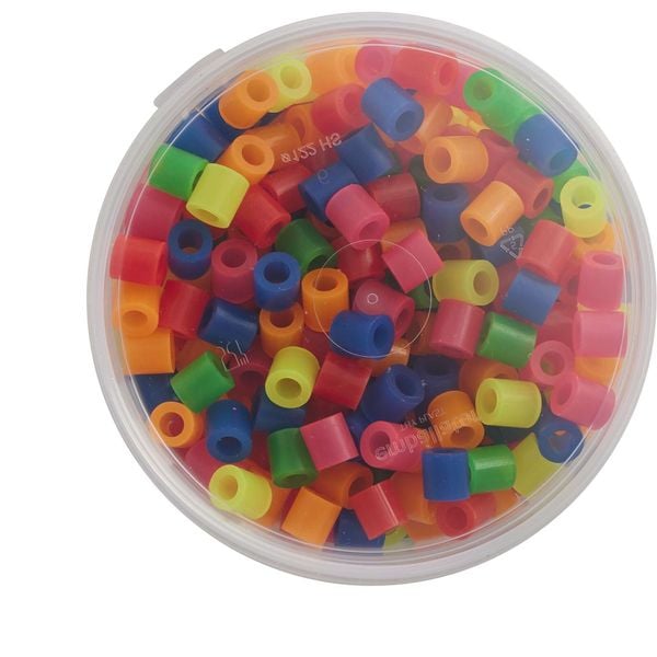 Hama Maxi Perlen Dose, ca. 600 Bügelperlen, neon gemischt