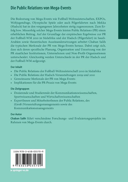 Produktbild: Die Public Relations von Mega-Events