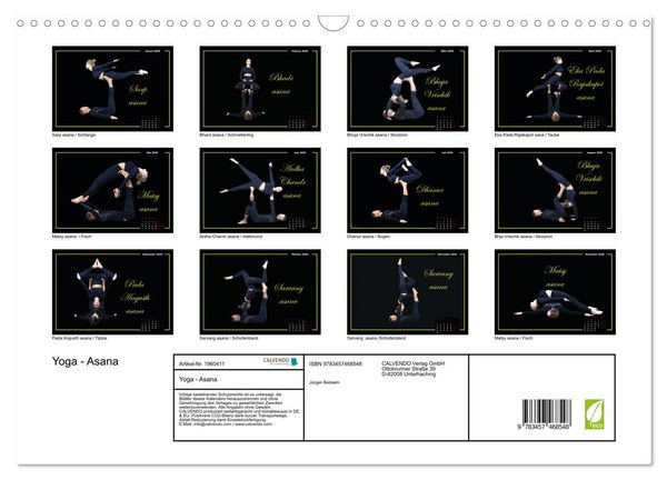 Produktbild: Yoga - Asana (Wandkalender 2026 DIN A3 quer), CALVENDO Monatskalender