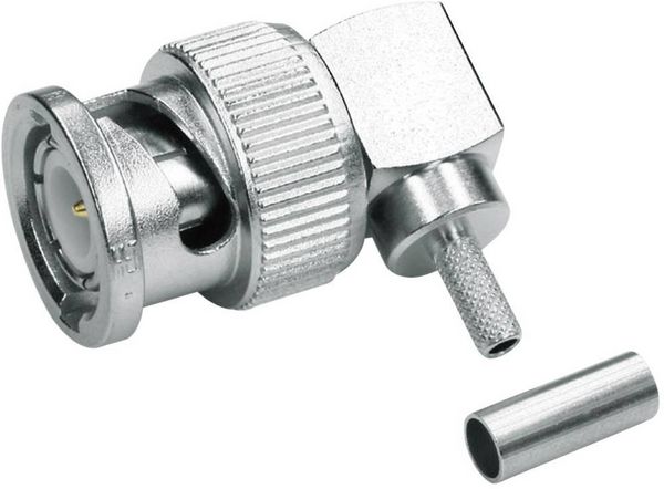 Produktbild: Teleg&auml;rtner 100023304 100023304 BNC-Steckverbinder Stecker, gewinkelt 50Ω 1St.
