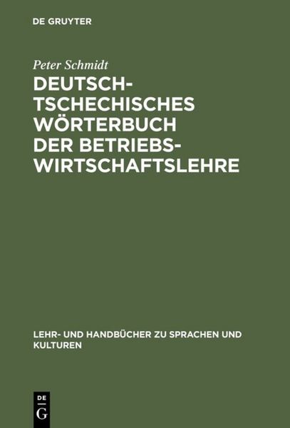 Produktbild: Deutsch-tschechisches W&ouml;rterbuch der Betriebswirtschaftslehre