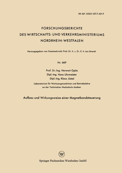 Produktbild: Aufbau und Wirkungsweise einer Magnetbandsteuerung