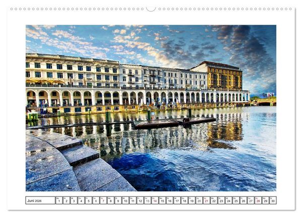 Produktbild: Hamburg sehen, f&uuml;hlen und lieben (hochwertiger Premium Wandkalender 2026 DIN A2 quer), Kunstdruck in Hochglanz