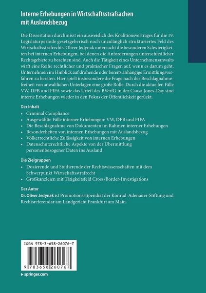 Produktbild: Interne Erhebungen in Wirtschaftsstrafsachen mit Auslandsbezug