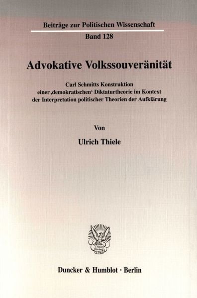 Produktbild: Advokative Volkssouver&auml;nit&auml;t.