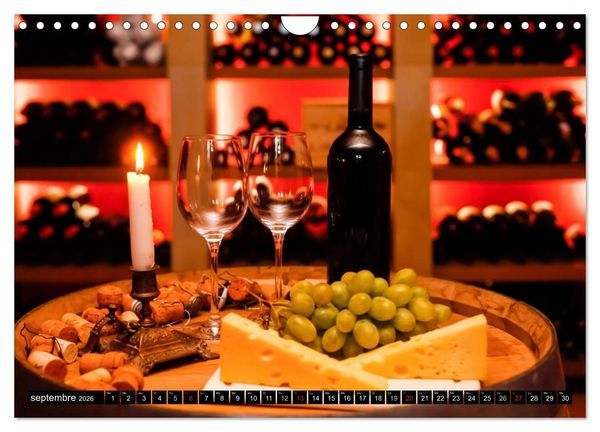 Produktbild: LE VIN (Calendrier mural 2026 DIN A4 vertical), CALVENDO calendrier mensuel