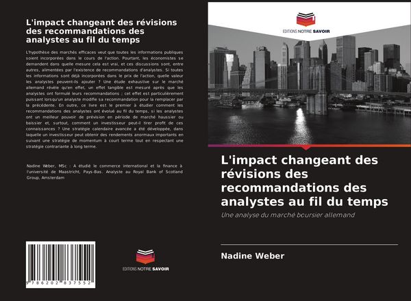 Produktbild: L'impact changeant des r&eacute;visions des recommandations des analystes au fil du temps