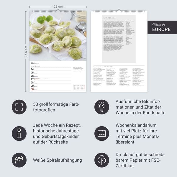 Produktbild: K&uuml;chenkalender Wochenplaner 2027 - 53 inspirierende Fotografien