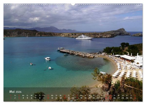 Produktbild: Trauminsel Rhodos (Wandkalender 2026 DIN A2 quer), CALVENDO Monatskalender