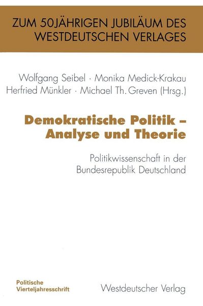 Produktbild: Demokratische Politik - Analyse und Theorie