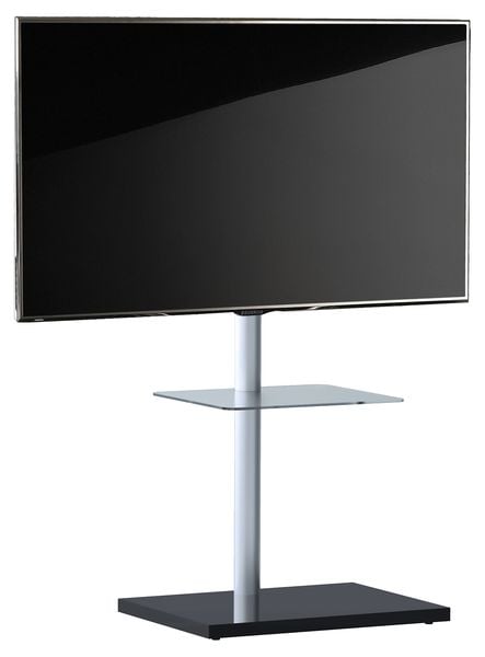 TV Standfuß mit Zwischenboden |Ständer Fernseh Rack | Maße ca. H. 100 x B. 60 x T. 45 cm - Nalano