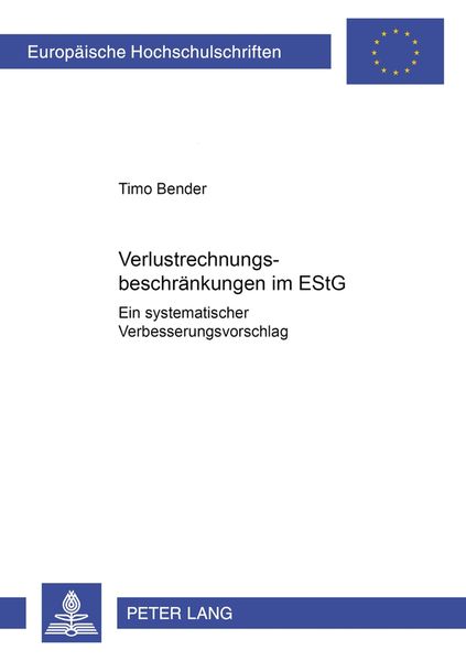 Produktbild: Verlustverrechnungsbeschr&auml;nkungen im EStG