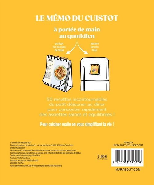 Produktbild: 50 assiettes &eacute;quilibr&eacute;es : le m&eacute;mo du cuistot