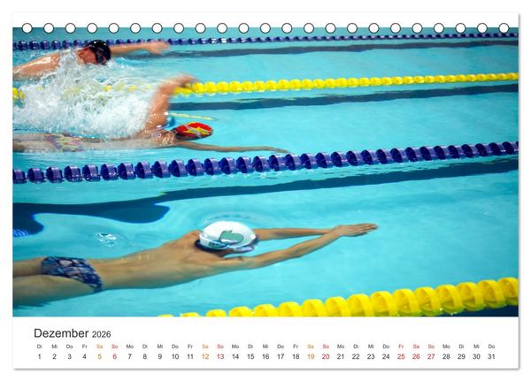 Produktbild: Schwimmen - Bahn f&uuml;r Bahn (Tischkalender 2026 DIN A5 quer), CALVENDO Monatskalender