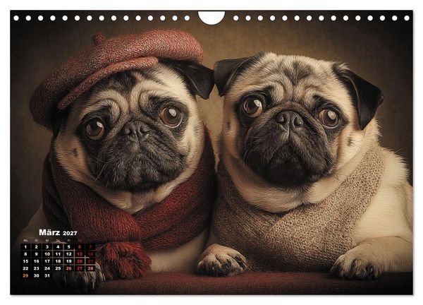 Produktbild: Der wahrscheinlich frechste Mops-Serie der Welt (Wandkalender 2027 DIN A4 quer), CALVENDO Monatskalender