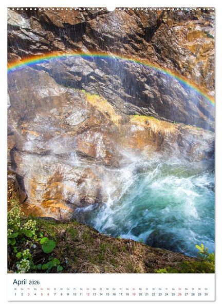 Produktbild: Sch&ouml;ner Wasserfall (hochwertiger Premium Wandkalender 2026 DIN A2 hoch), Kunstdruck in Hochglanz