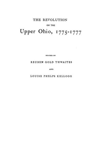 Produktbild: Revolution on the Upper Ohio, 1775-1777