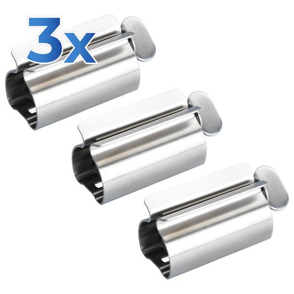Produktbild: Tubenpresse EDELSTAHL, 3er Set, Tuben restlos entleeren
