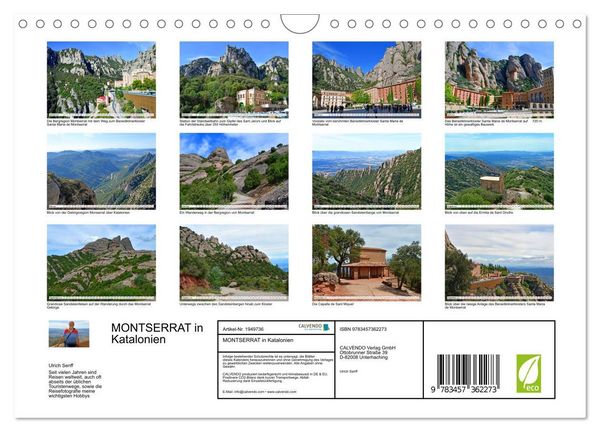 Produktbild: MONTSERRAT in Katalonien (Wandkalender 2026 DIN A4 quer), CALVENDO Monatskalender