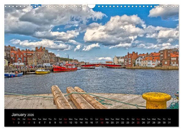 Produktbild: Whitby Harbour (Wall Calendar 2026 DIN A3 landscape), CALVENDO 12 Month Wall Calendar