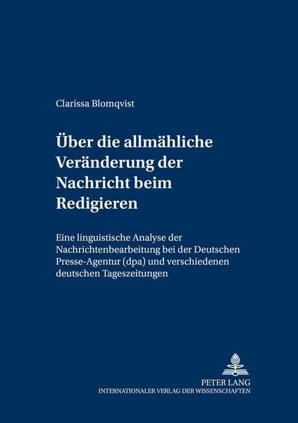 Produktbild: Ueber die allmaehliche Veraenderung der Nachricht beim Redigieren
