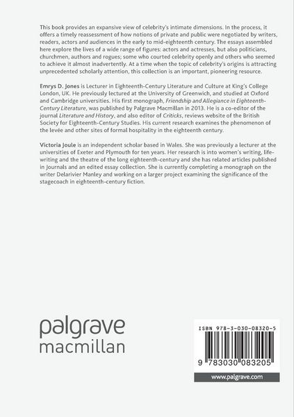 Produktbild: Intimacy and Celebrity in Eighteenth-Century Literary Culture