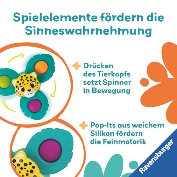 Produktbild: Play+ Pop-it Spinner: Leopard - ab 6 Monate