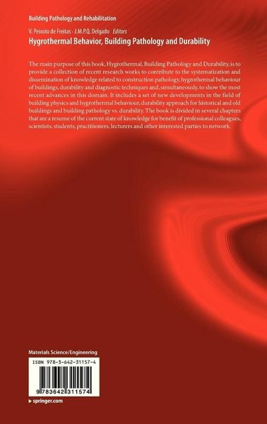 Produktbild: Hygrothermal Behavior, Building Pathology and Durability