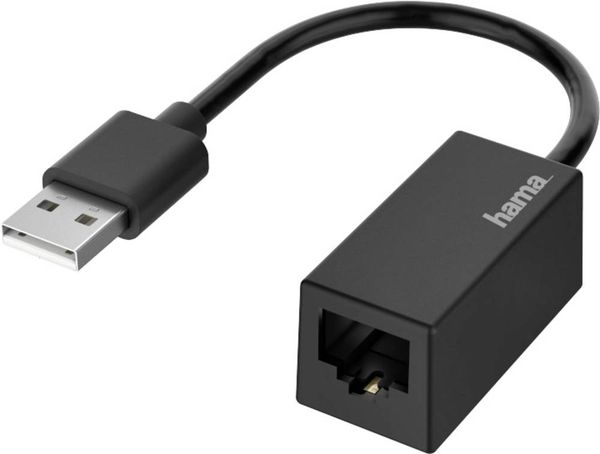 Hama Netzwerkadapter 10 / 100MBit/s LAN (10/100MBit/s), USB 2.0