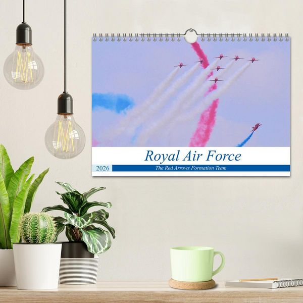 Produktbild: Royal Air Force The Red Arrows Formation Team (Wall Calendar 2026 DIN A4 landscape), CALVENDO 12 Month Wall Calendar