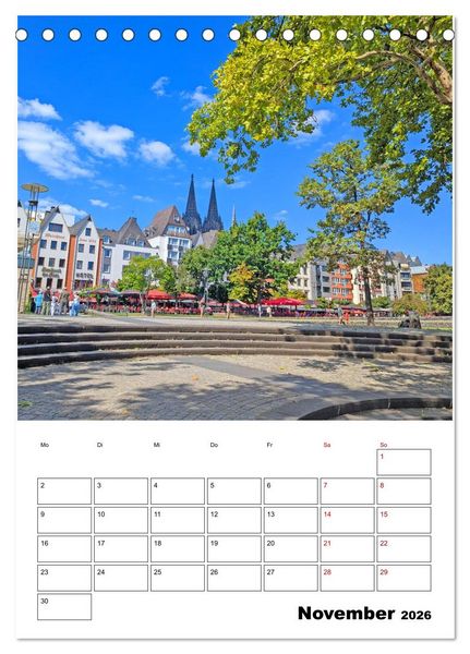 Produktbild: K&ouml;ln und D&uuml;sseldorf - Stadtmomente am Rhein (Tischkalender 2026 DIN A5 hoch), CALVENDO Monatskalender