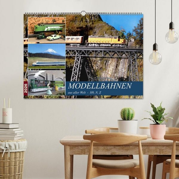Produktbild: Modellbahnen aus aller Welt - H0, N, Z (Wandkalender 2026 DIN A2 quer), CALVENDO Monatskalender