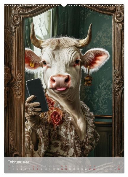 Produktbild: Dumme K&uuml;he - Schrecklich charmante Rindviecher (hochwertiger Premium Wandkalender 2026 DIN A2 hoch), Kunstdruck in Hochglanz