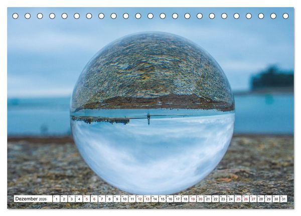 Produktbild: Lensball-Fotografie am Meer (Tischkalender 2026 DIN A5 quer), CALVENDO Monatskalender